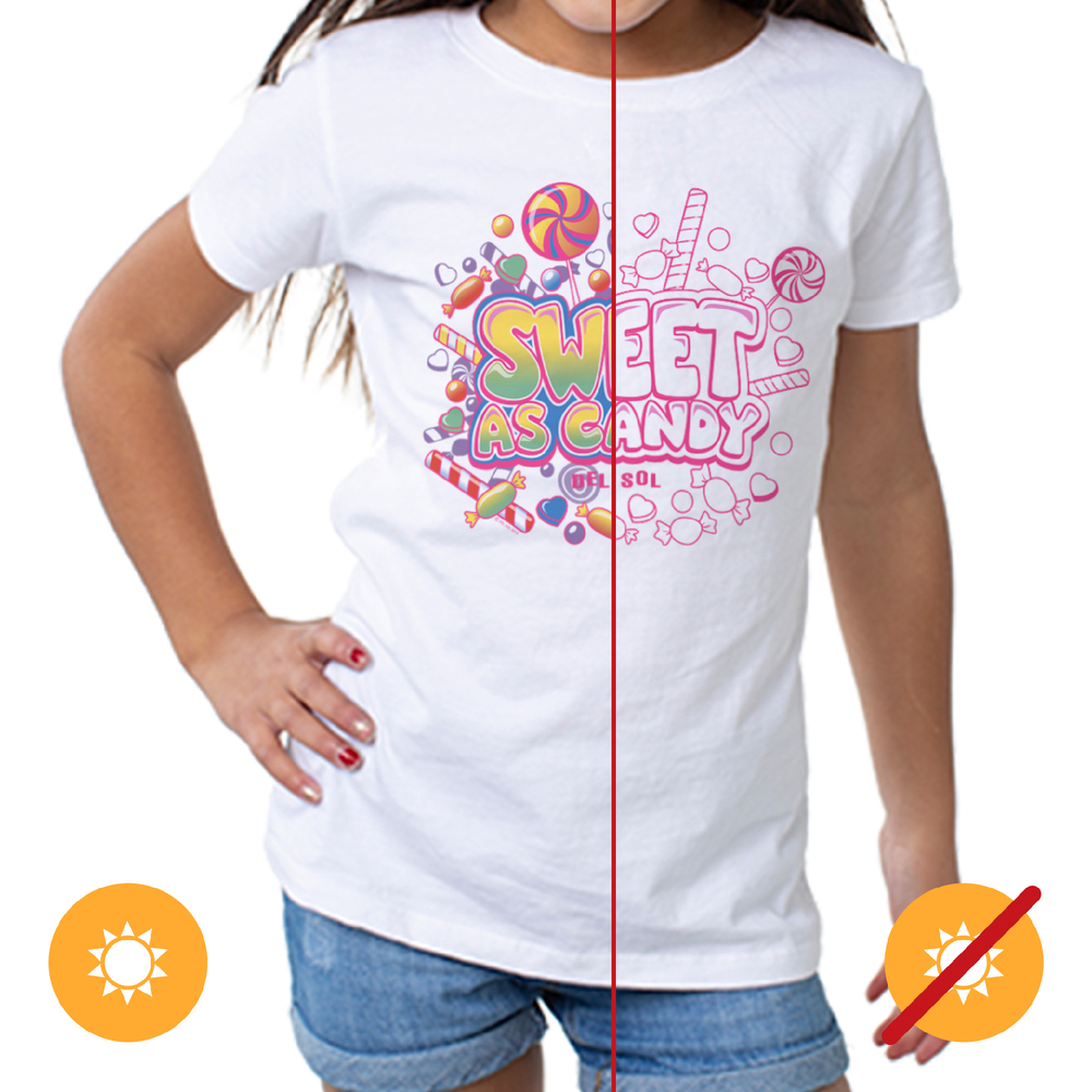 Girls Crew Tee-Sweet As Candy-White by DelSol for Women-1 Pc T-Shirt (5/6T)